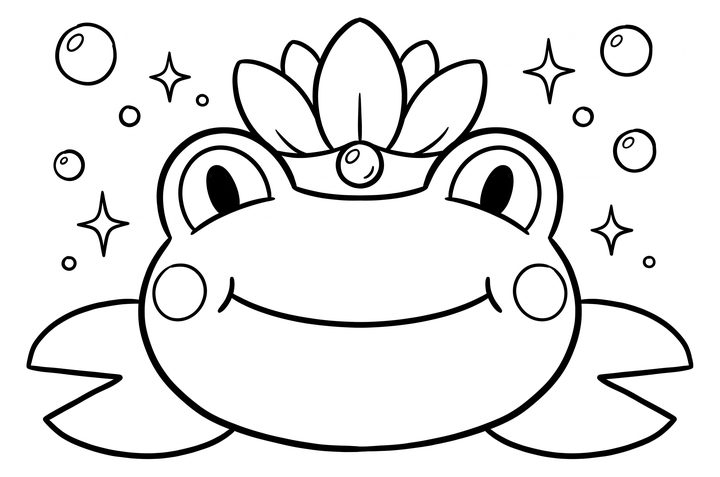 Desenho de sapo em traço, para tufar